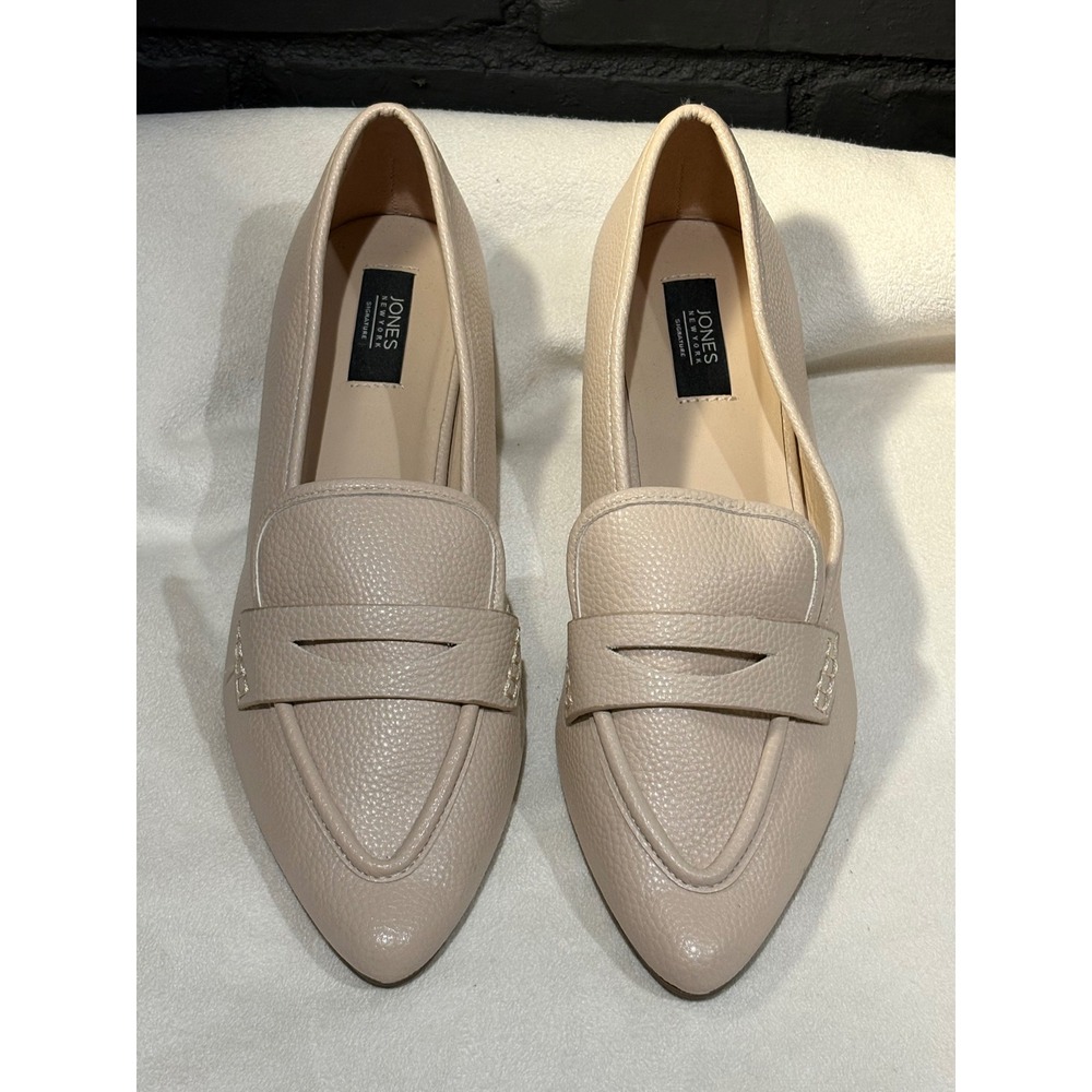Jones New York Loafers Womens 9.5M Beige Qenall Pointed Toe Penny Loafer Flat